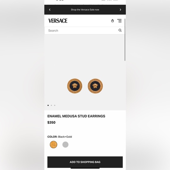 Authentic Versace Medusa Head Stud Earrings - Picture 14 of 15